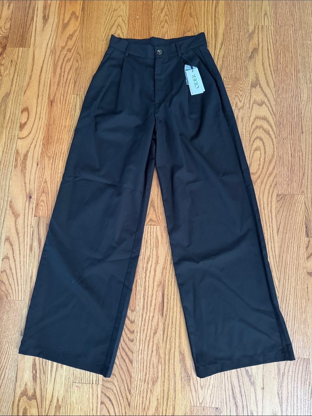 Cider Black Wide-Leg Women's Trousers